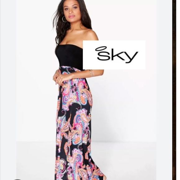 Sky Dresses & Skirts - SKY Leather mixed media maxi dress, XS, N